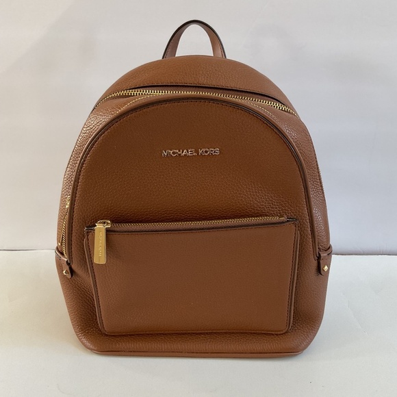 Michael Kors Adina Medium Pebbled Leather Backpack Brown Quite Luxury - Picture 1 of 16